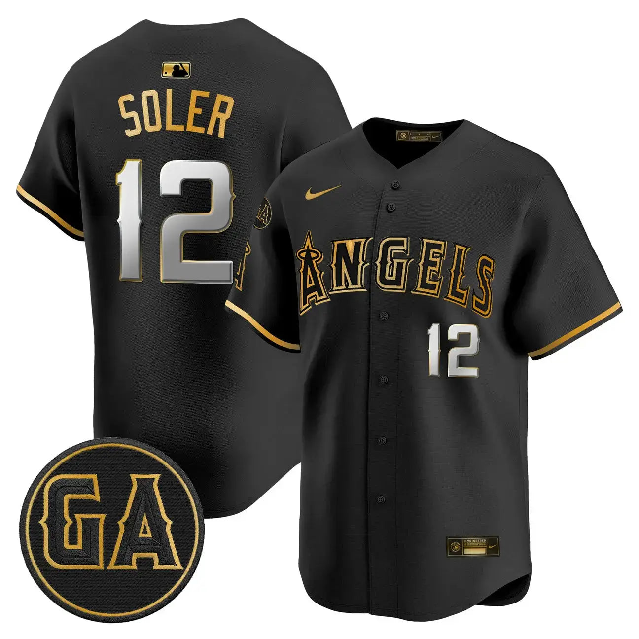 Men Los Angeles Angels 'Garret Anderson Tribute Patch' Vapor Premier Limited Jersey - All Stitched