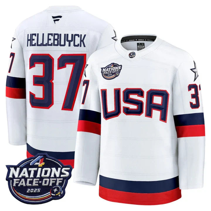 Men USA 4 Nations Face-Off 2025 Premium Jersey - All Stitched