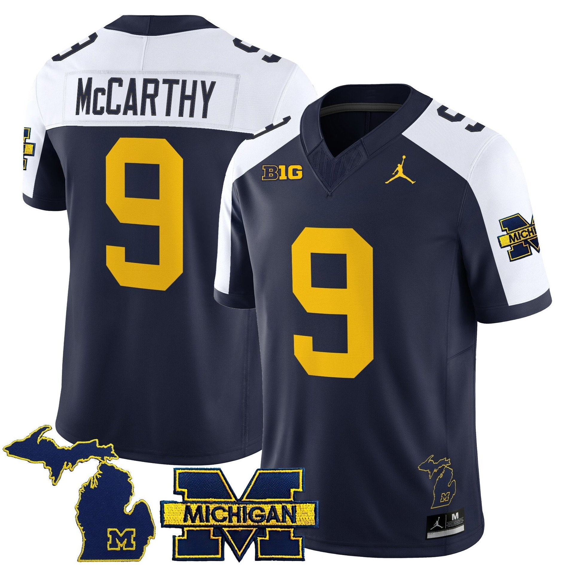 J.J. McCarthy Jersey #9 Michigan Wolverines 2025 Limited V2 Stitched Navy Alter