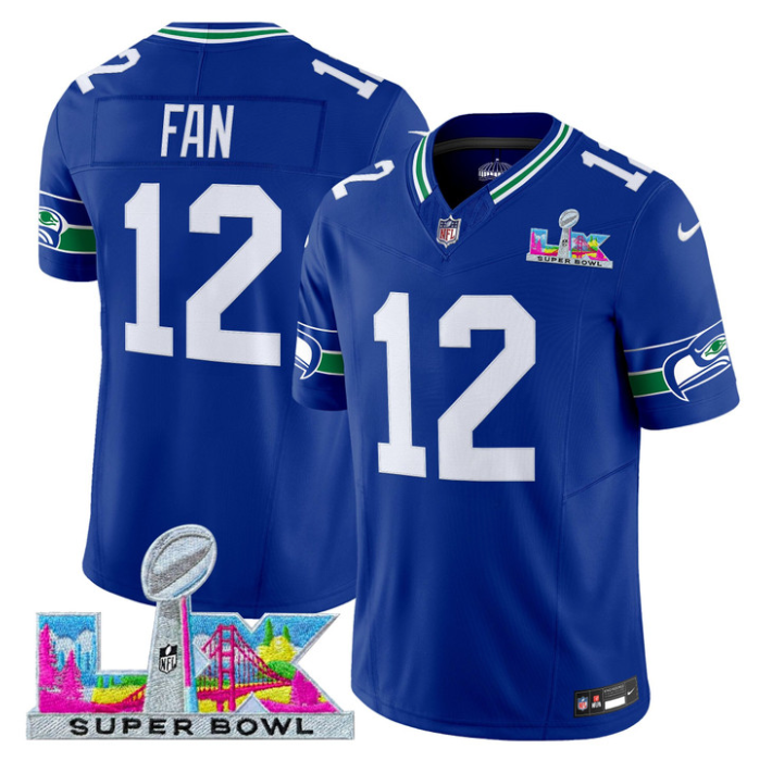 12th Fan Jersey #12 Super Bowl LX Vapor Limited All Stitched