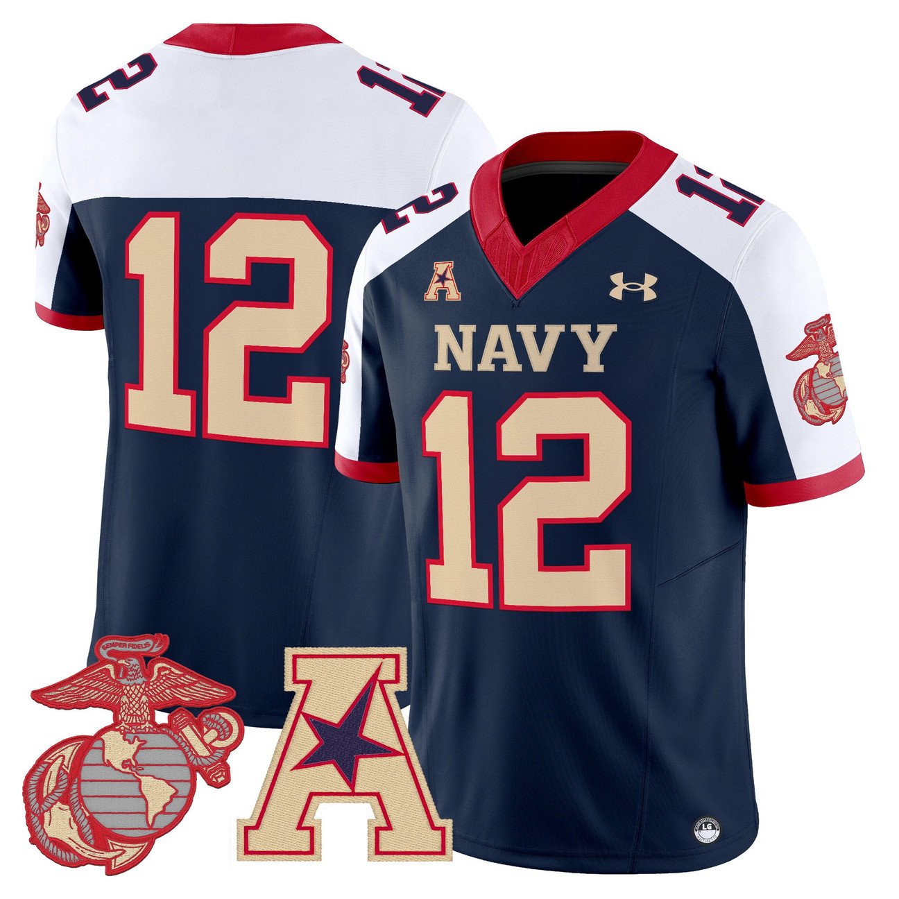 12th Man Jersey #12 Navy Midshipmen Vapor USMC Premier Stitched