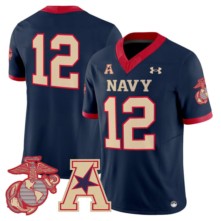 12th Man Jersey #12 Navy Midshipmen Vapor USMC Premier Stitched