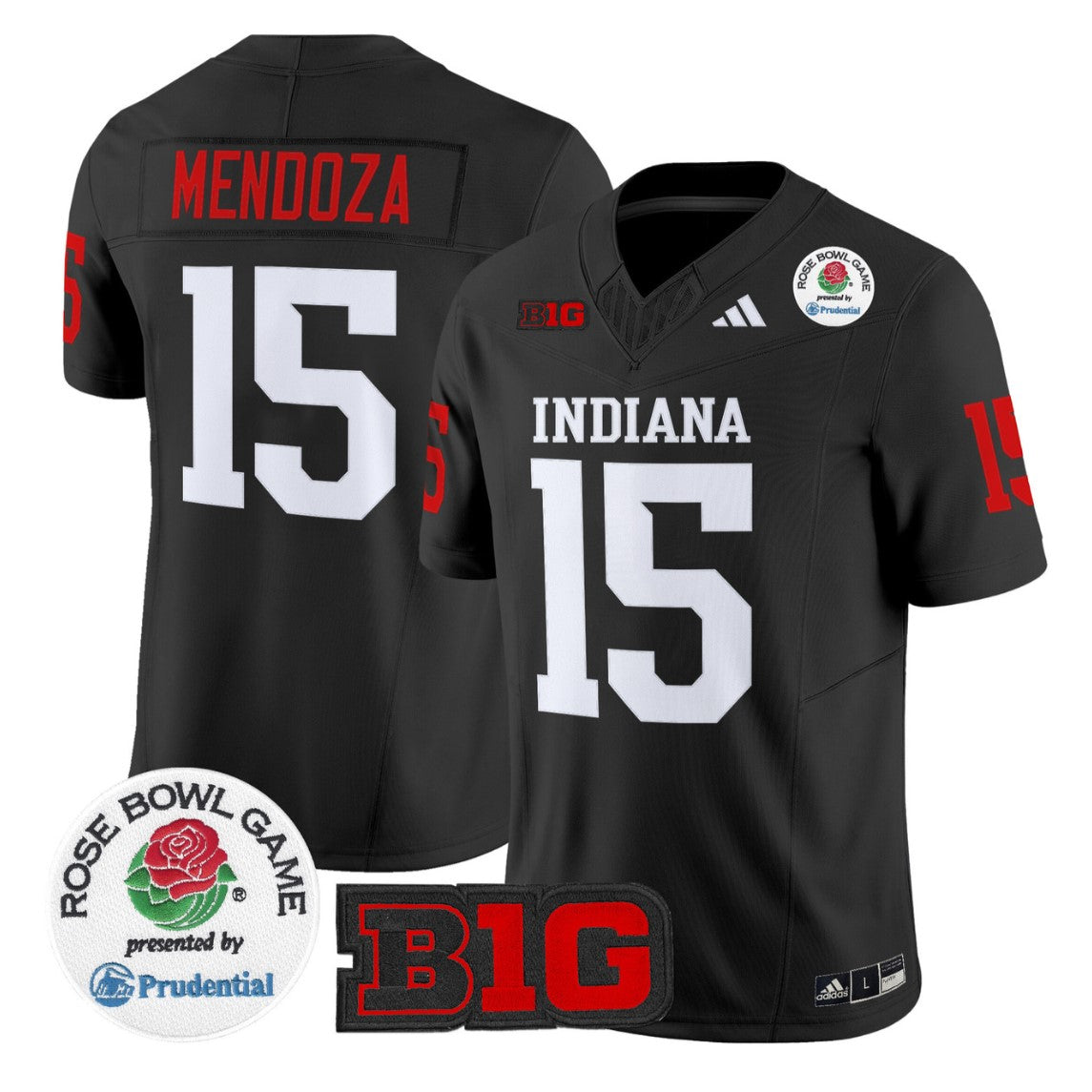 #15 Fernando Mendoza Jersey Indiana Hoosiers 2026 Rose Bowl Stitched