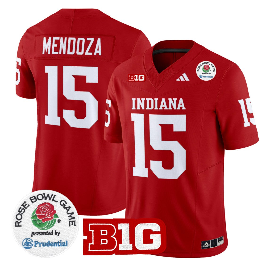#15 Fernando Mendoza Jersey Indiana Hoosiers 2026 Rose Bowl Stitched