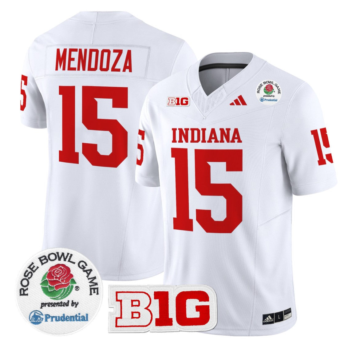 #15 Fernando Mendoza Jersey Indiana Hoosiers 2026 Rose Bowl Stitched