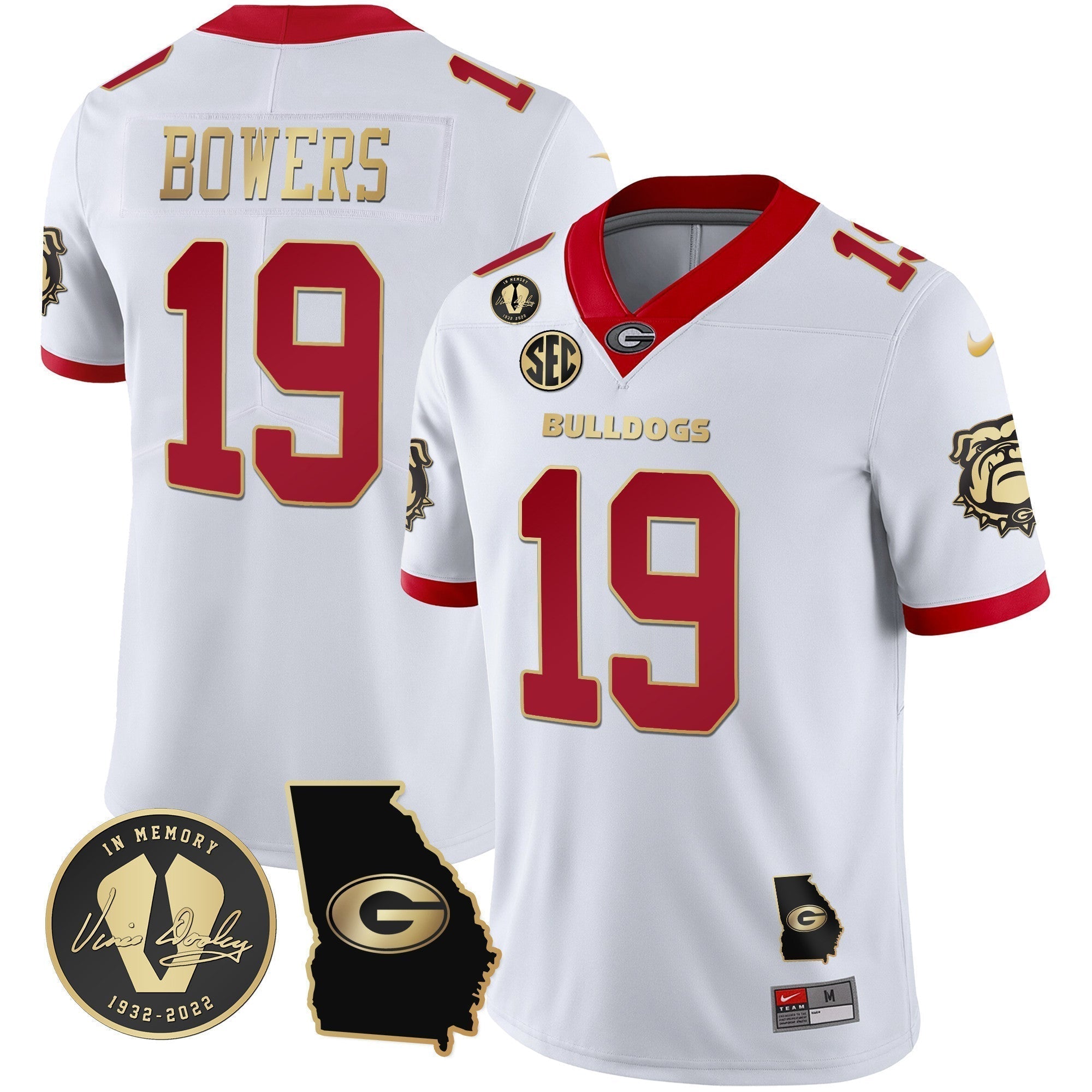 Men Georgia Bulldogs 2023 Vapor Jersey - Georgia Map - All Stitched