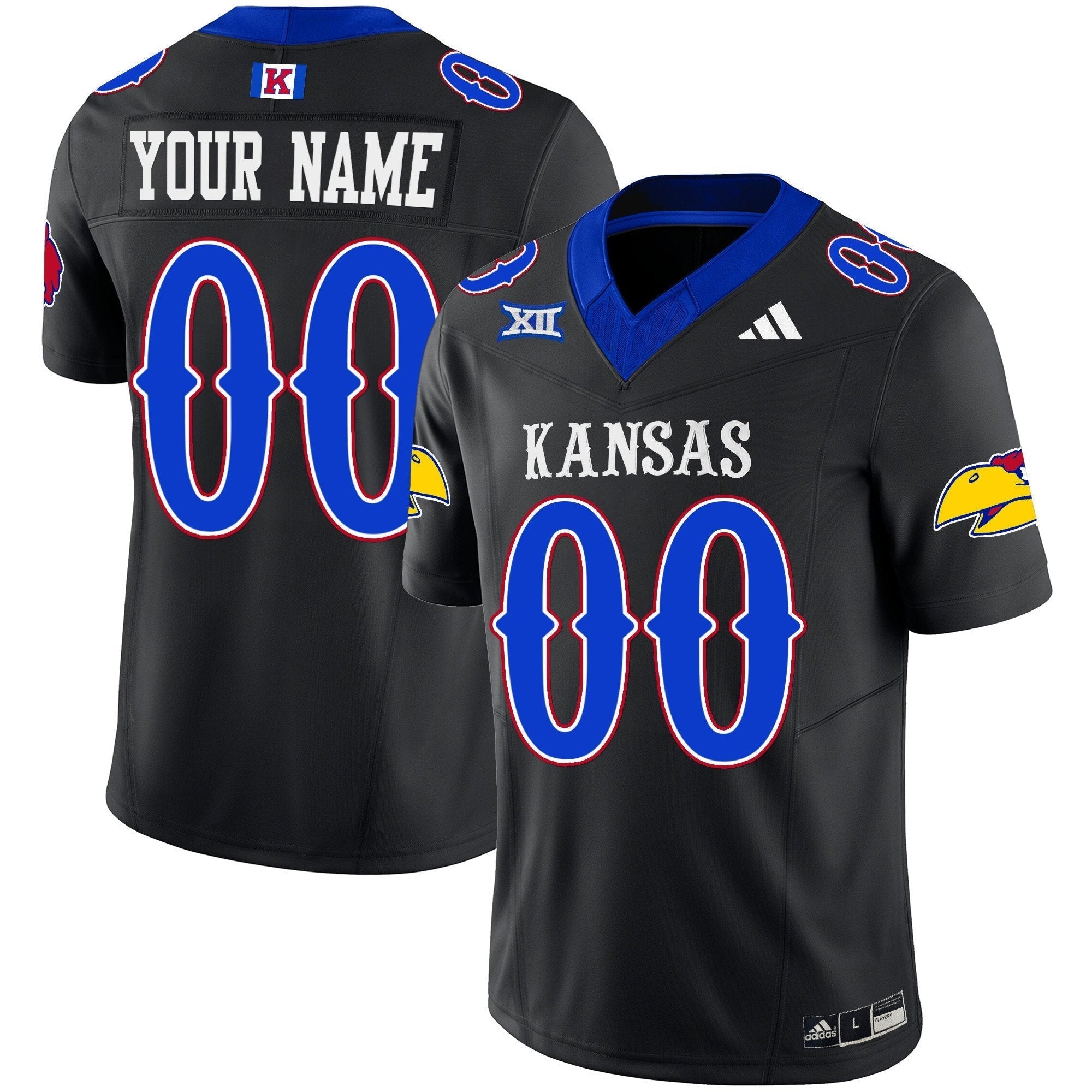 Custom Kansas Jayhawks Blackhawk Vapor Limited Jersey - All Stitched