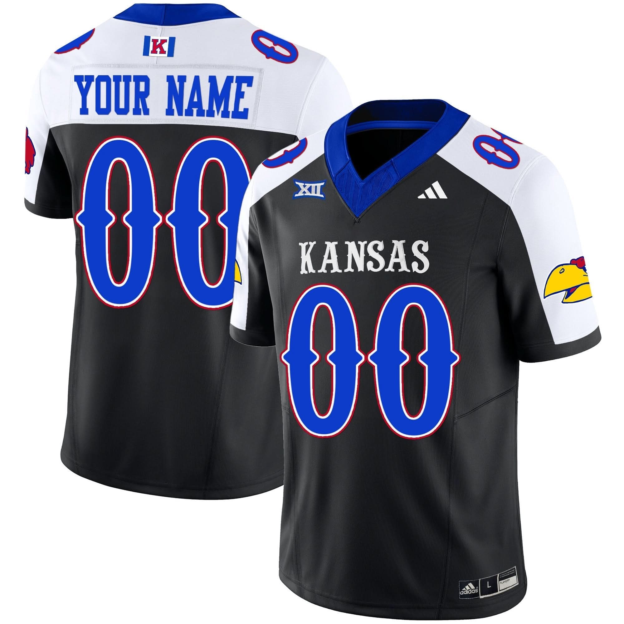 Custom Kansas Jayhawks Jersey Blackhawk Vapor Limited Stitched All Colors