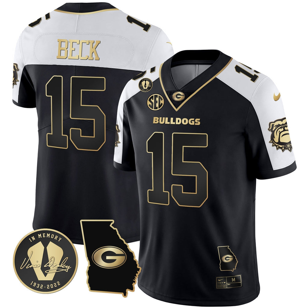 Men Georgia Bulldogs 2023 Vapor Jersey - Georgia Map - All Stitched