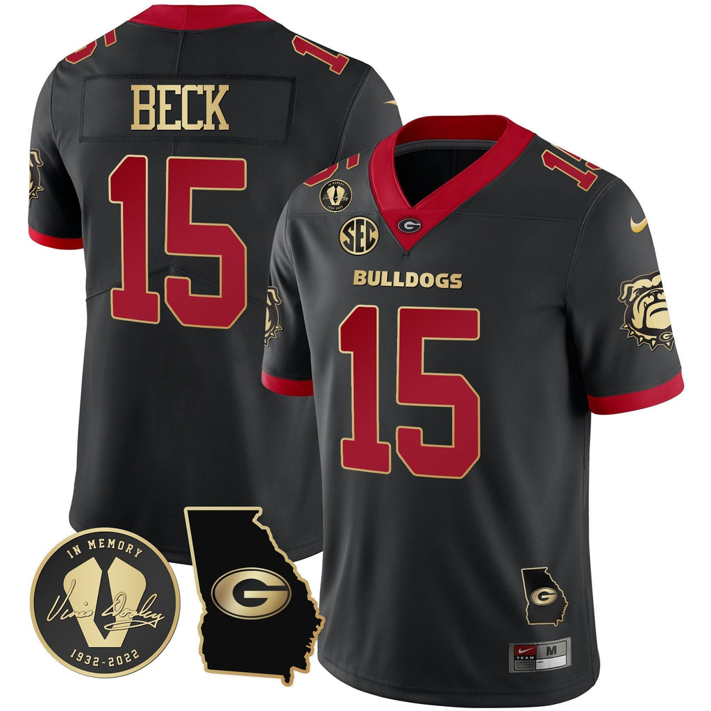Men Georgia Bulldogs 2023 Vapor Jersey - Georgia Map - All Stitched