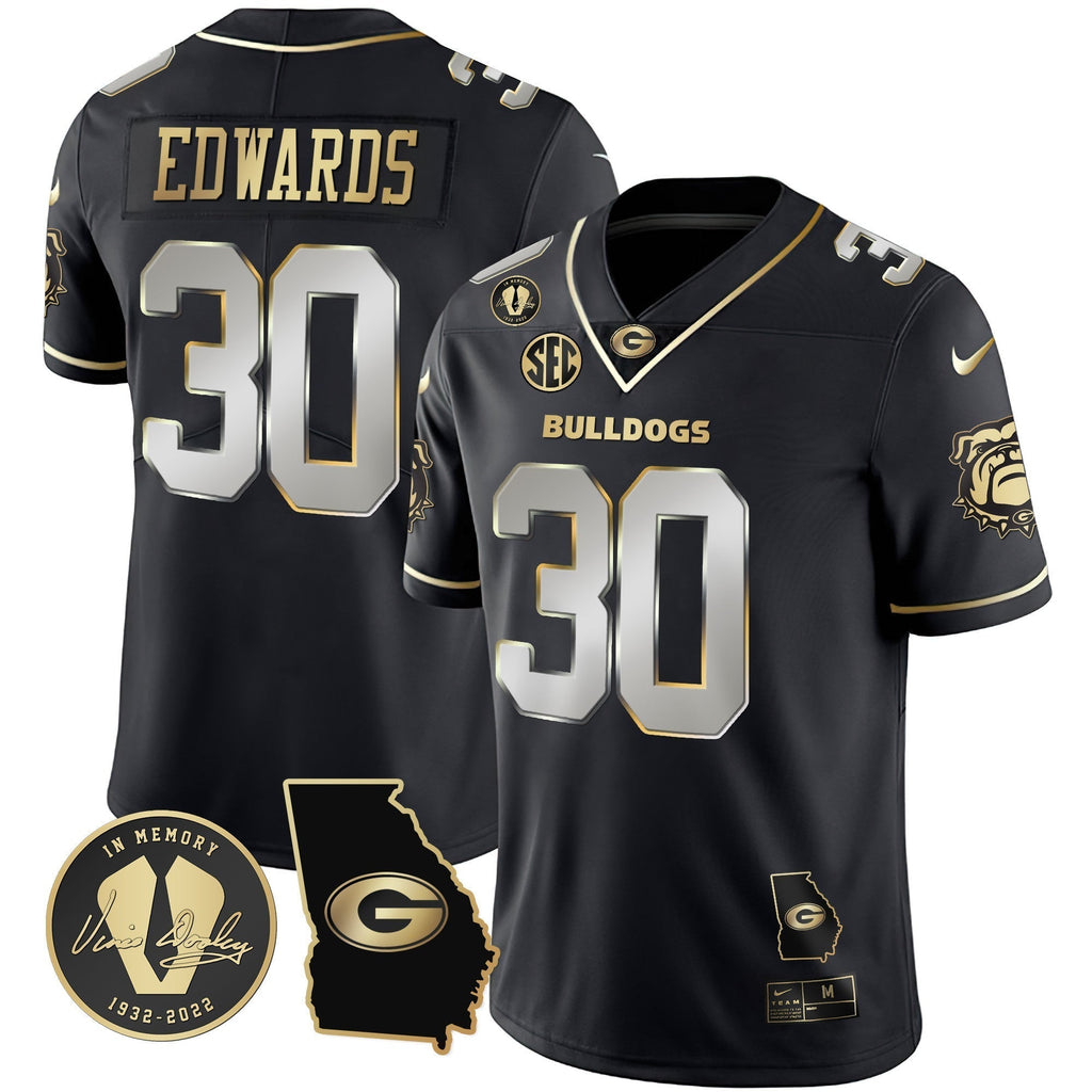 Men Georgia Bulldogs 2023 Vapor Jersey - Georgia Map - All Stitched