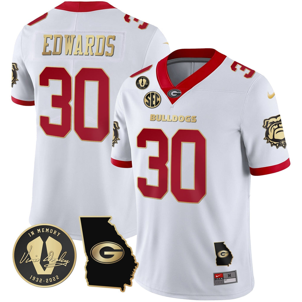 Men Georgia Bulldogs 2023 Vapor Jersey - Georgia Map - All Stitched