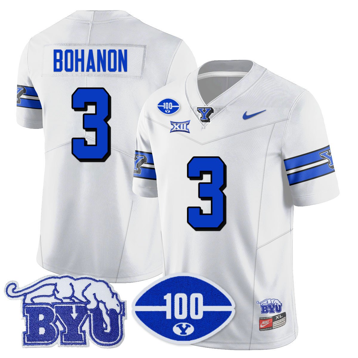Men BYU Football 100th Season 2024 Uniform - All Stitched