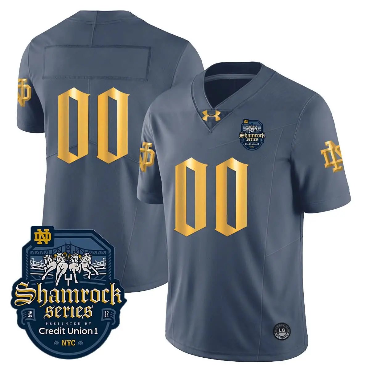 Custom Notre Dame Fighting Irish 2024 Shamrock Series Uniform