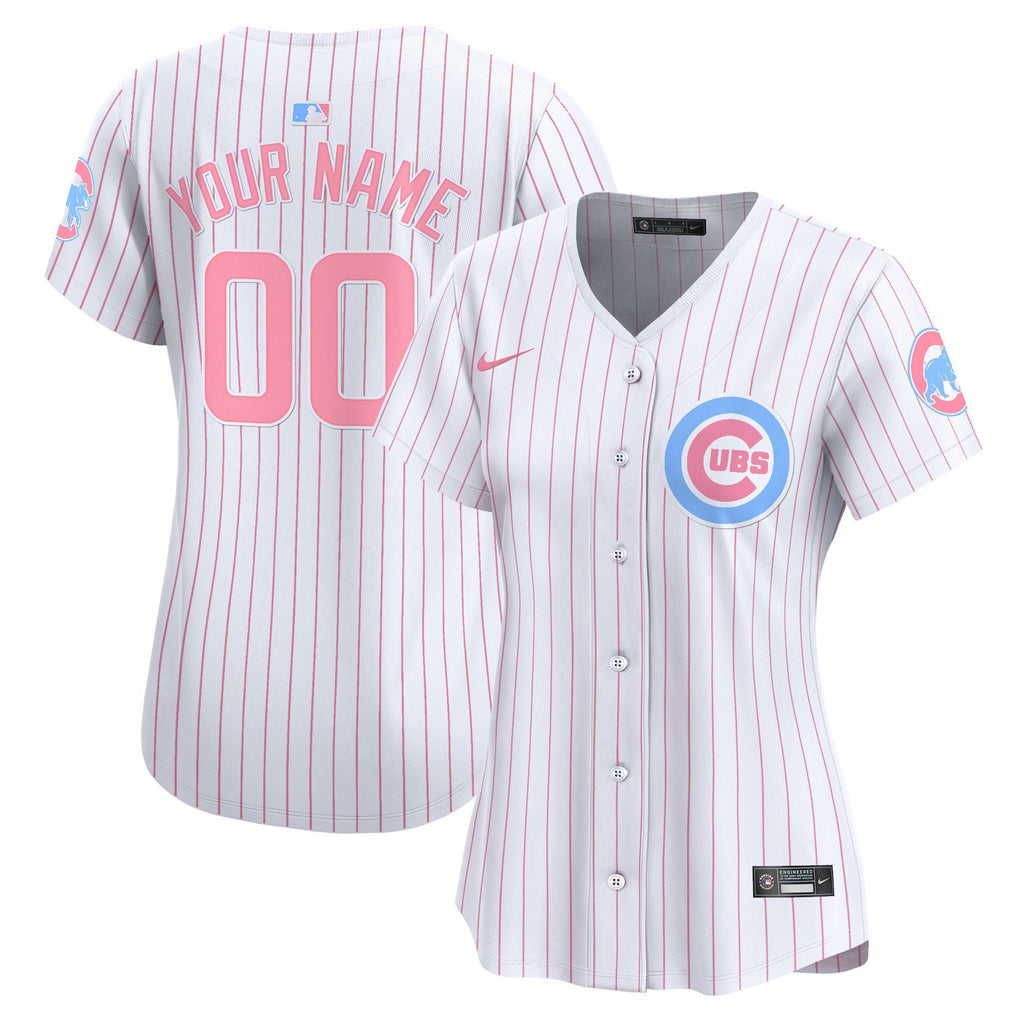 Chicago Cubs Bubblegum Pink Vapor Premier Limited Custom Jersey - All Stitched