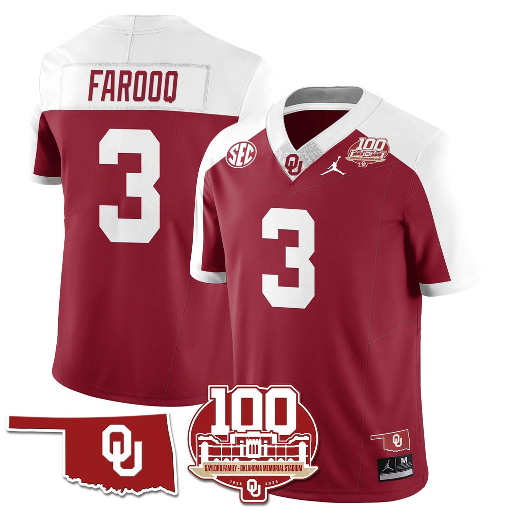 Men Oklahoma Sooners 1946-56 Throwback Uniforms - 100th Season - All Stitched