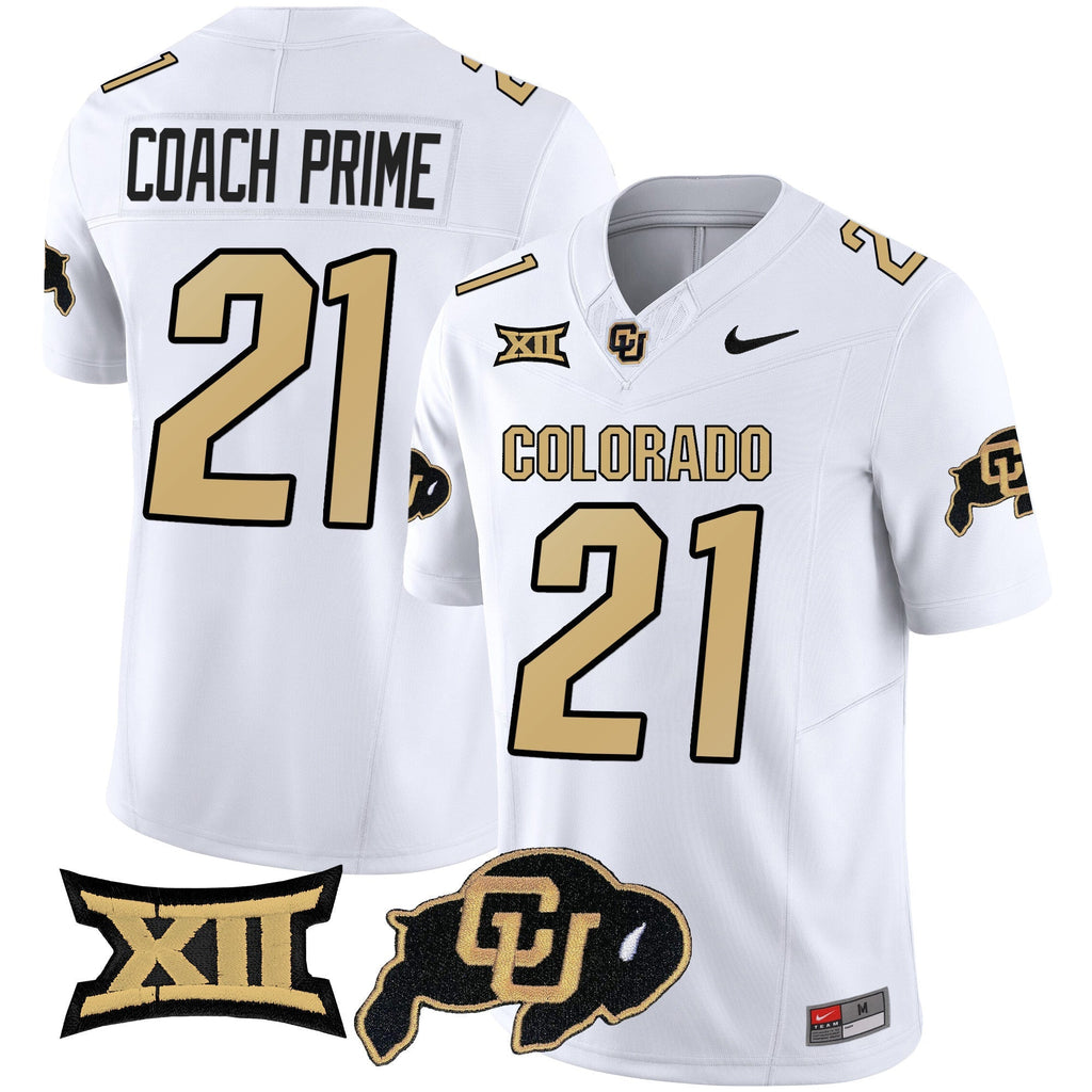 Men Colorado Buffaloes Vapor Limited Jersey V2 - Big 12 XII Patch - All Stitched