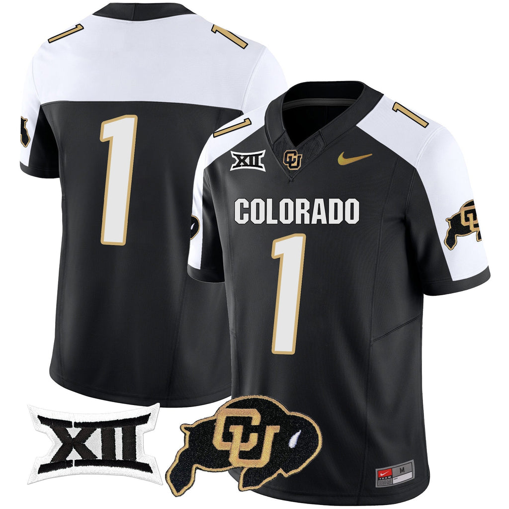 Men Colorado Buffaloes Vapor Limited Jersey V2 - Big 12 XII Patch - All Stitched