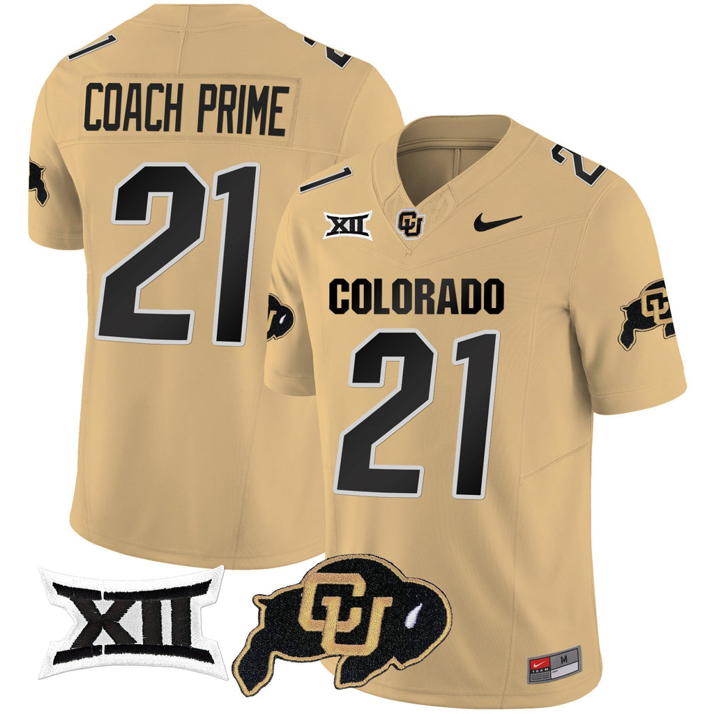 Men Colorado Buffaloes Vapor Limited Jersey V2 - Big 12 XII Patch - All Stitched
