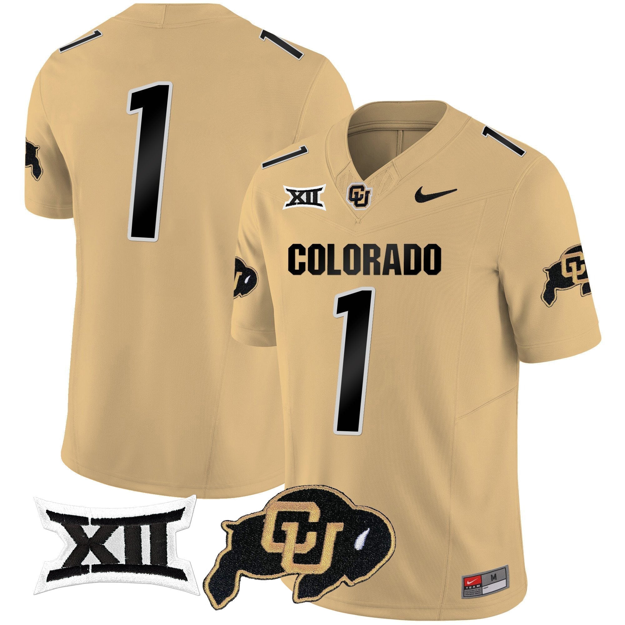 Men Colorado Buffaloes Vapor Limited Jersey V2 - Big 12 XII Patch - All Stitched