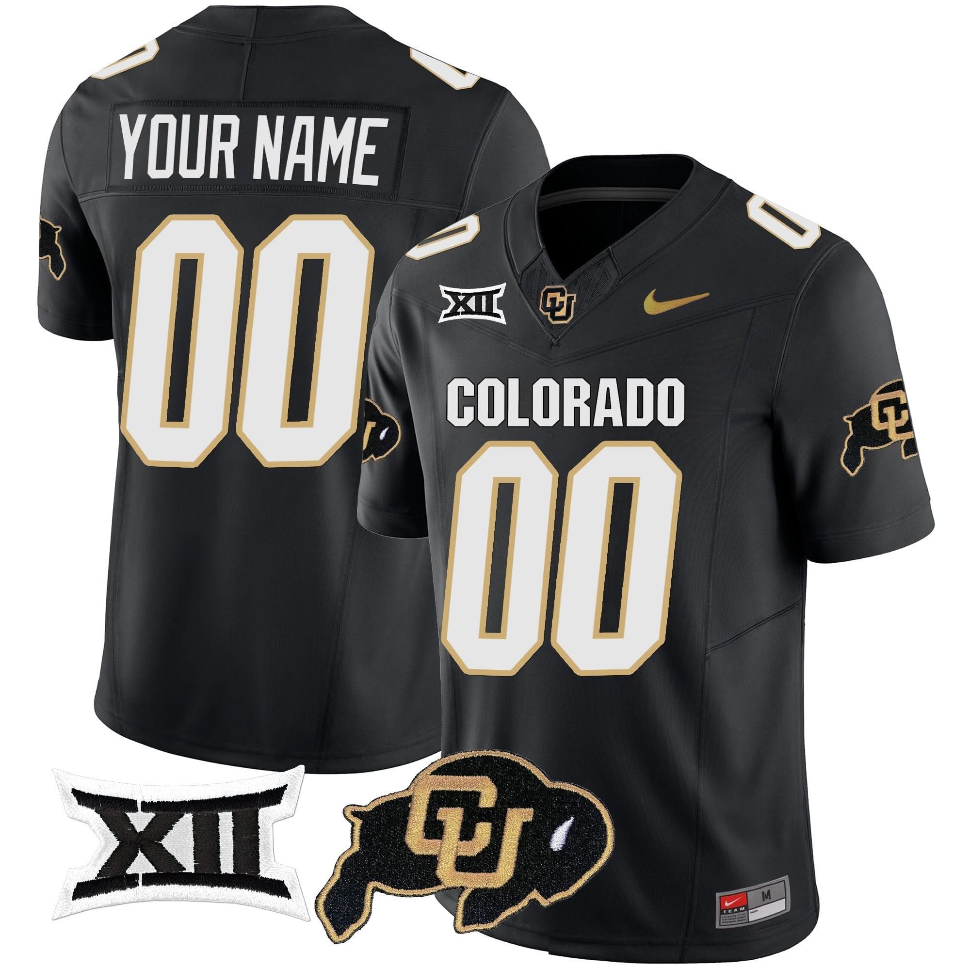 Custom Colorado Buffaloes Jersey Vapor Limited V2 - Big 12 XII Patch - All Stitched
