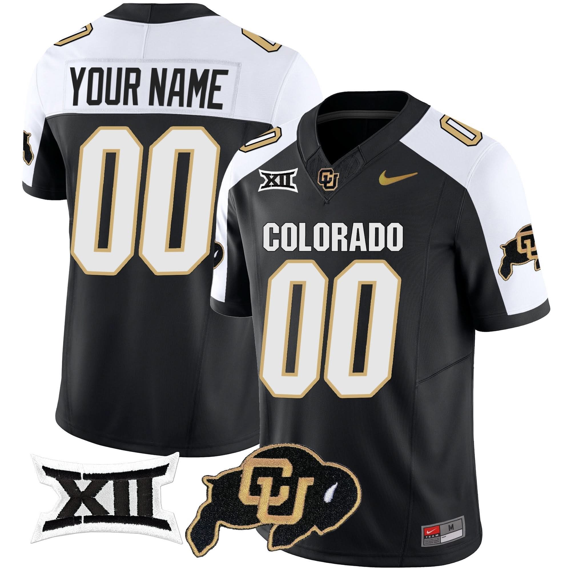 Custom Colorado Buffaloes Jersey Vapor Limited V2 - Big 12 XII Patch - All Stitched