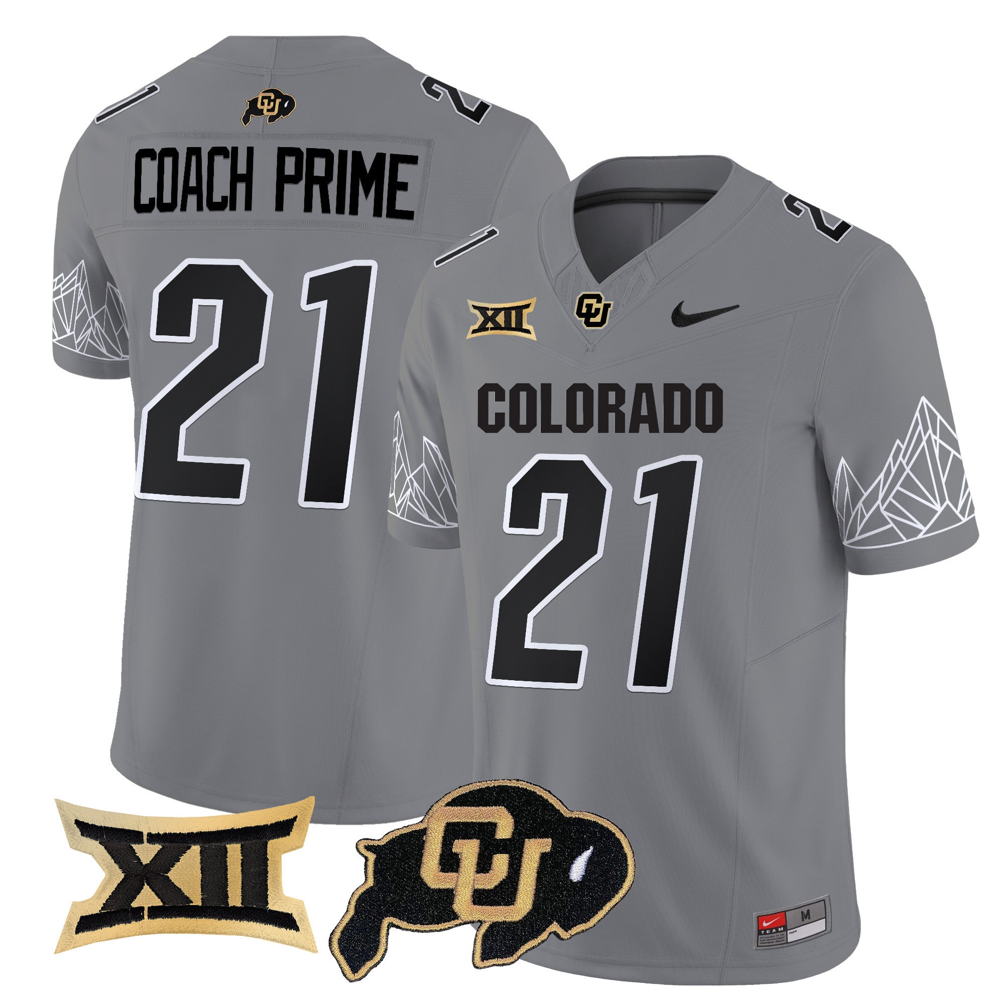 Men Colorado Buffaloes Vapor Limited Jersey V3 - Big 12 XII Patch - All Stitched
