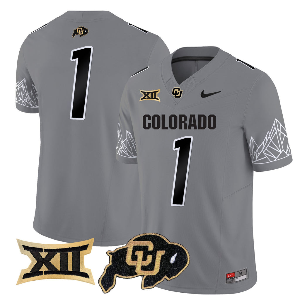 Men Colorado Buffaloes Vapor Limited Jersey V3 - Big 12 XII Patch - All Stitched