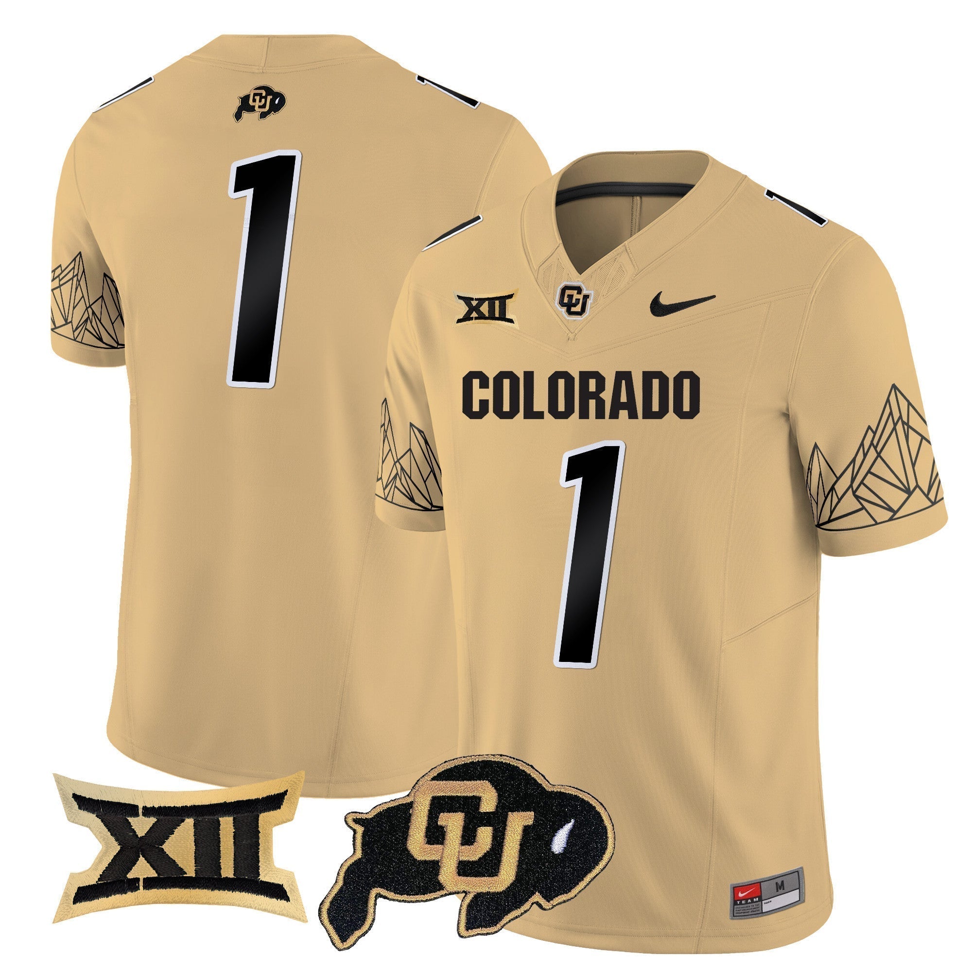 Men Colorado Buffaloes Vapor Limited Jersey V3 - Big 12 XII Patch - All Stitched
