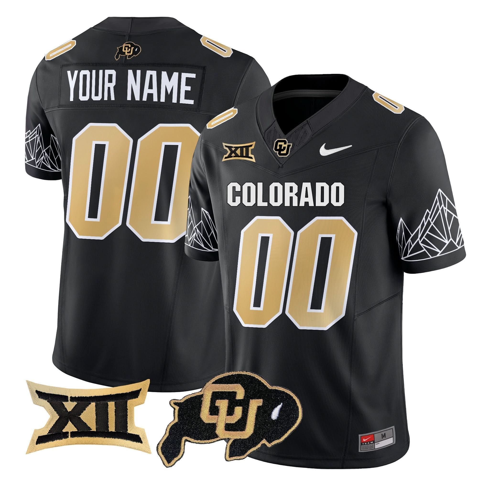 Custom Colorado Buffaloes Jersey Vapor Limited V3 - Big 12 XII Patch - All Stitched