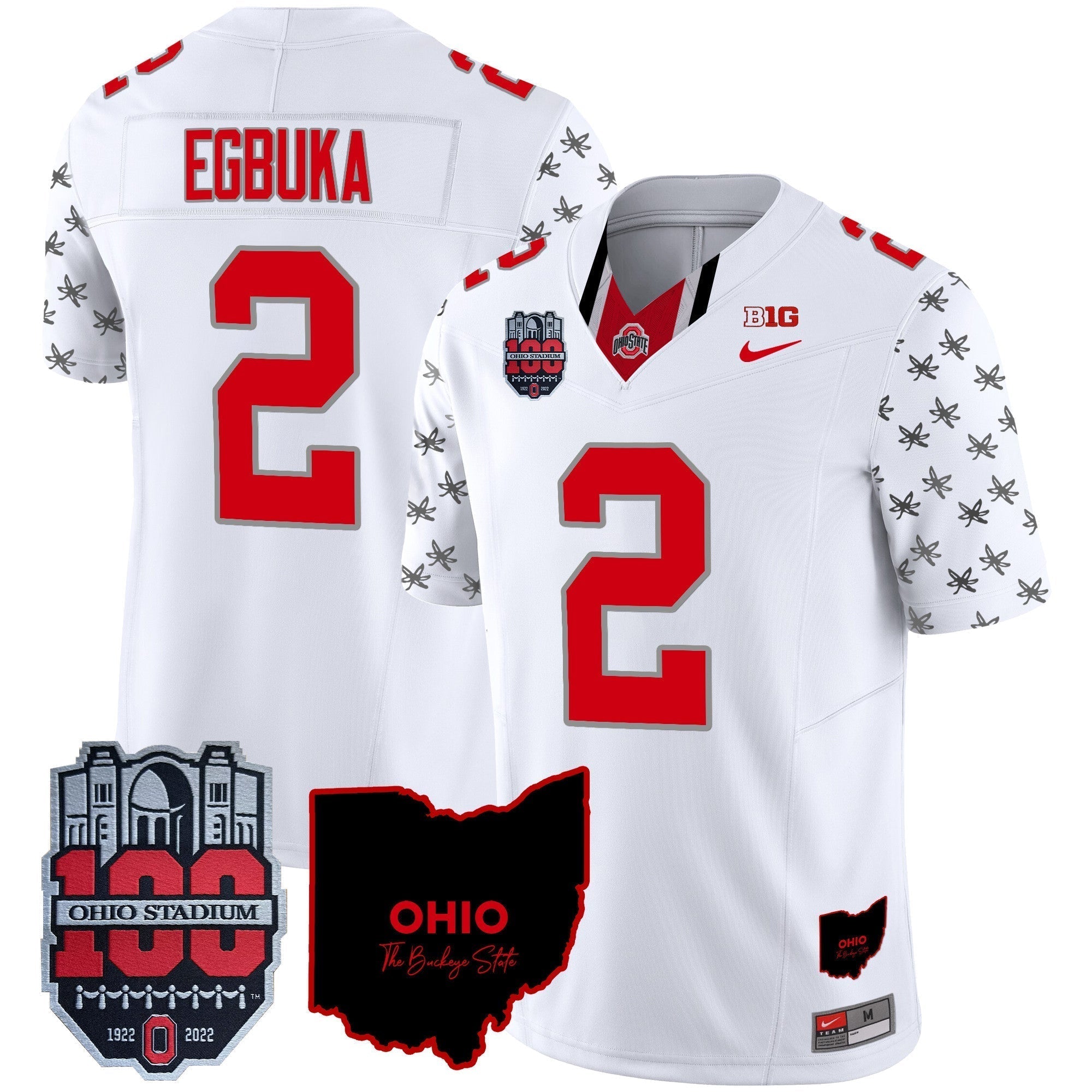 Men Ohio State Buckeyes 100th Anniversary Patch Vapor Limited Jersey - All Stitched