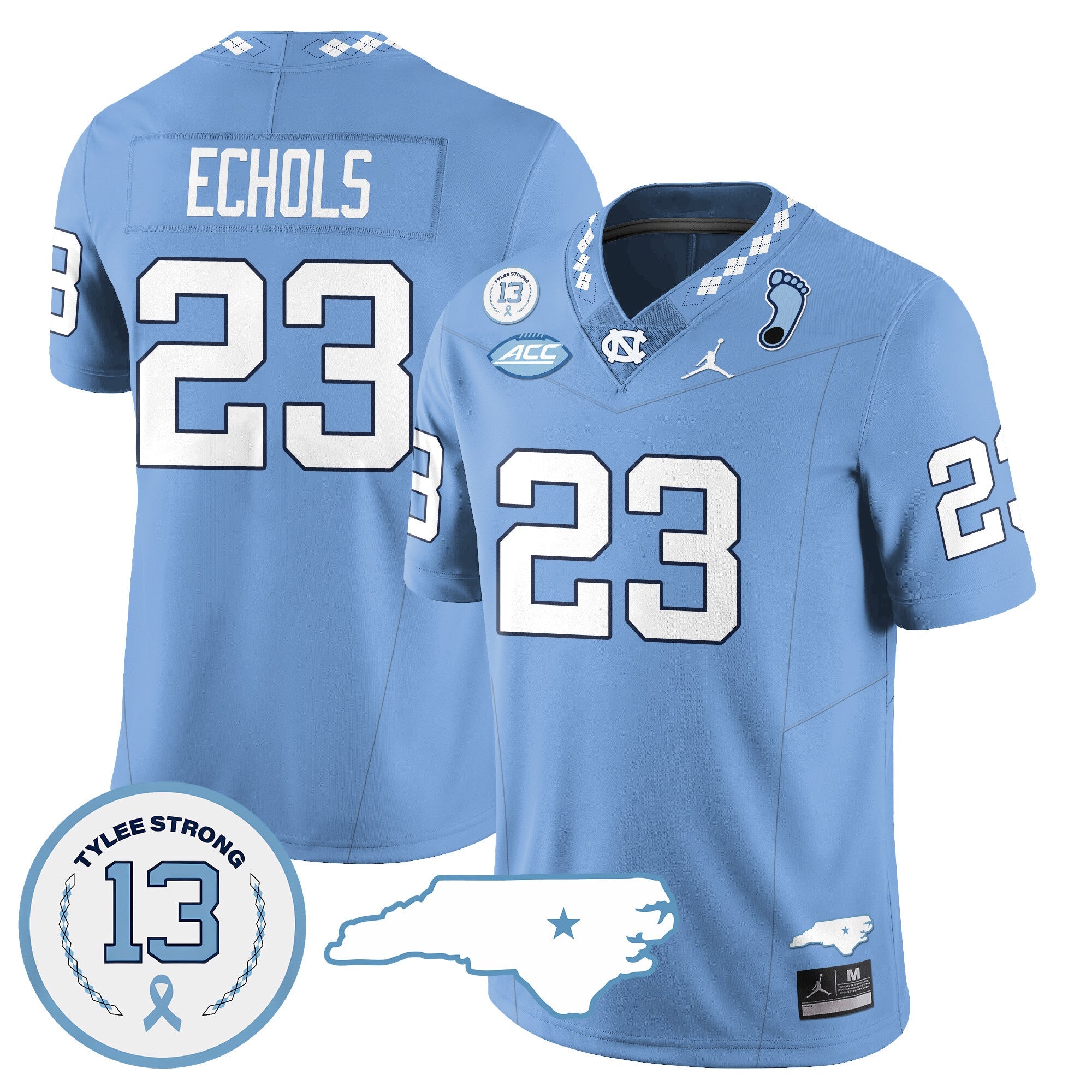 Men North Carolina Tar Heels Football 2024 Vapor Jersey - All Stitched