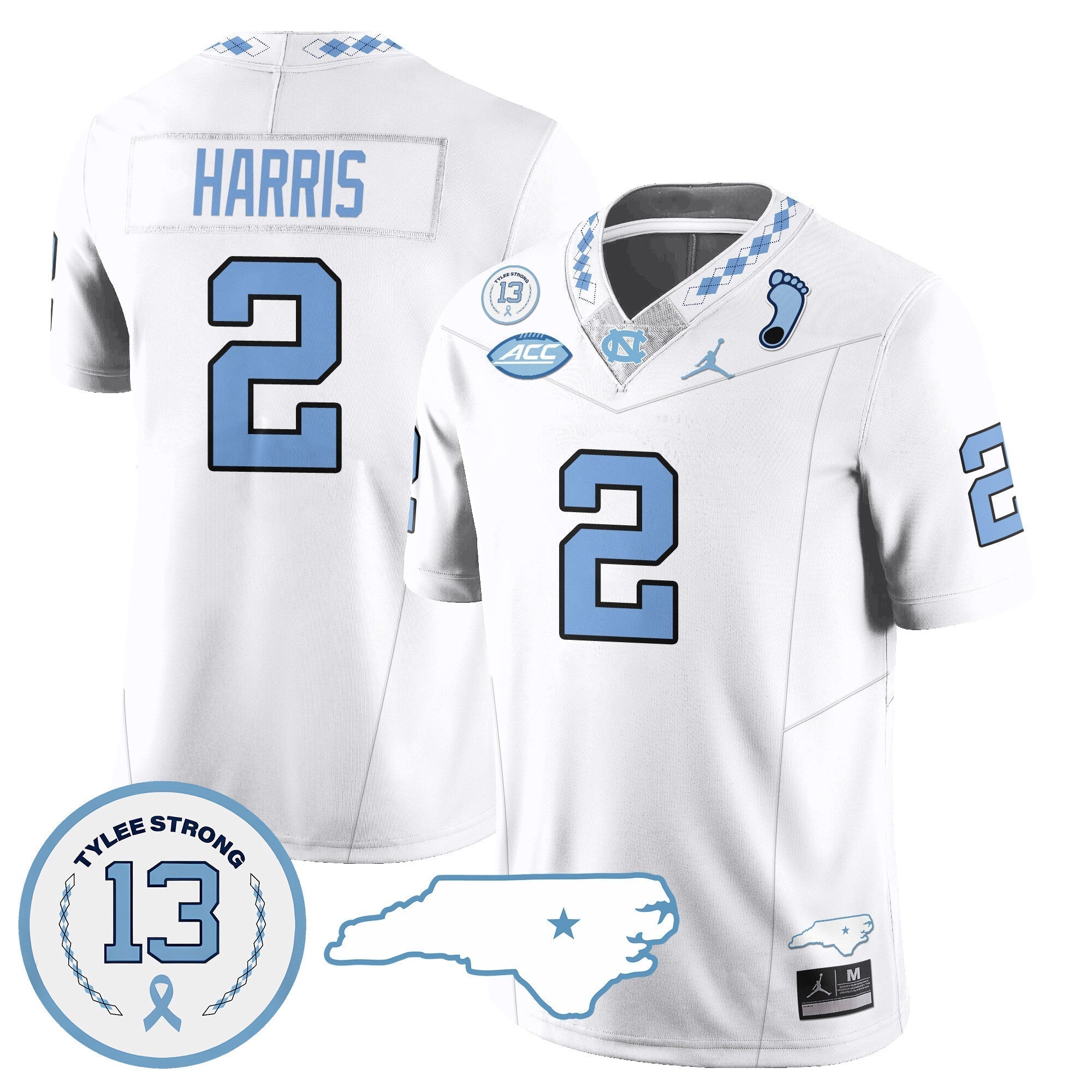 Men North Carolina Tar Heels Football 2024 Vapor Jersey - All Stitched