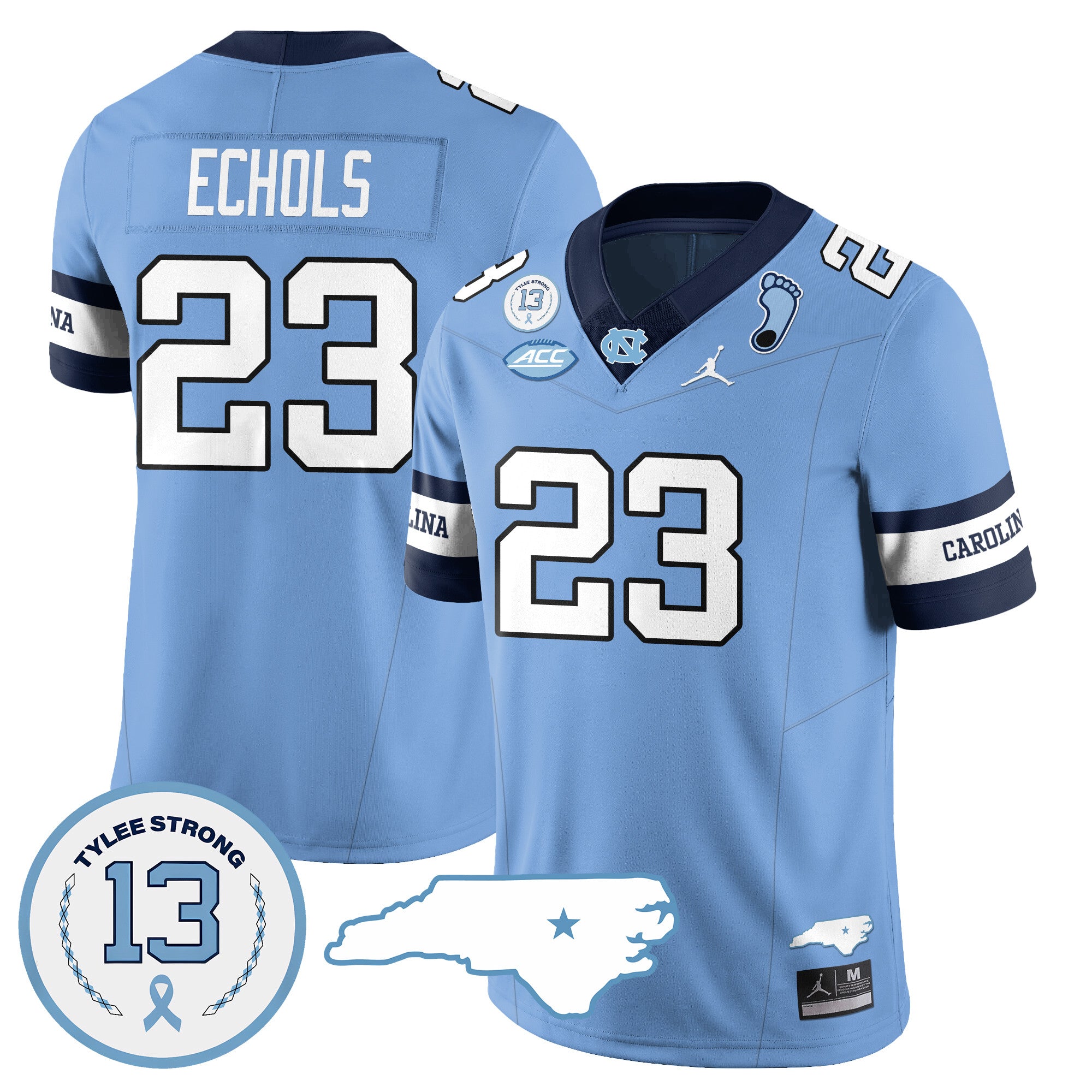 Men North Carolina Tar Heels Football 2024 Vapor Jersey - All Stitched