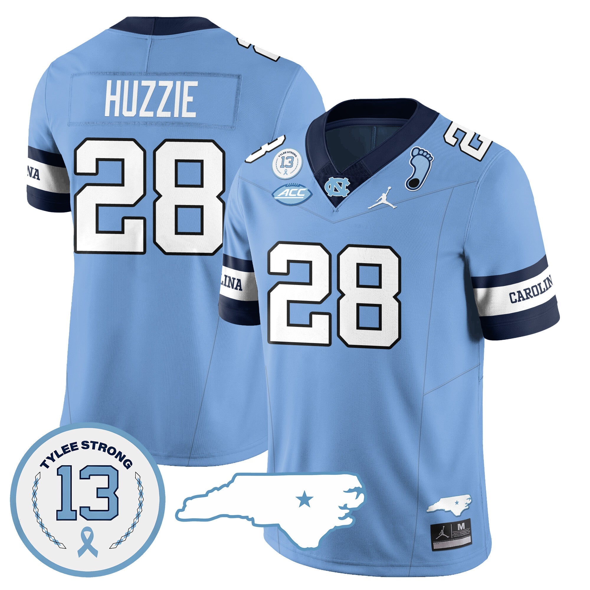 Men North Carolina Tar Heels Football 2024 Vapor Jersey - All Stitched