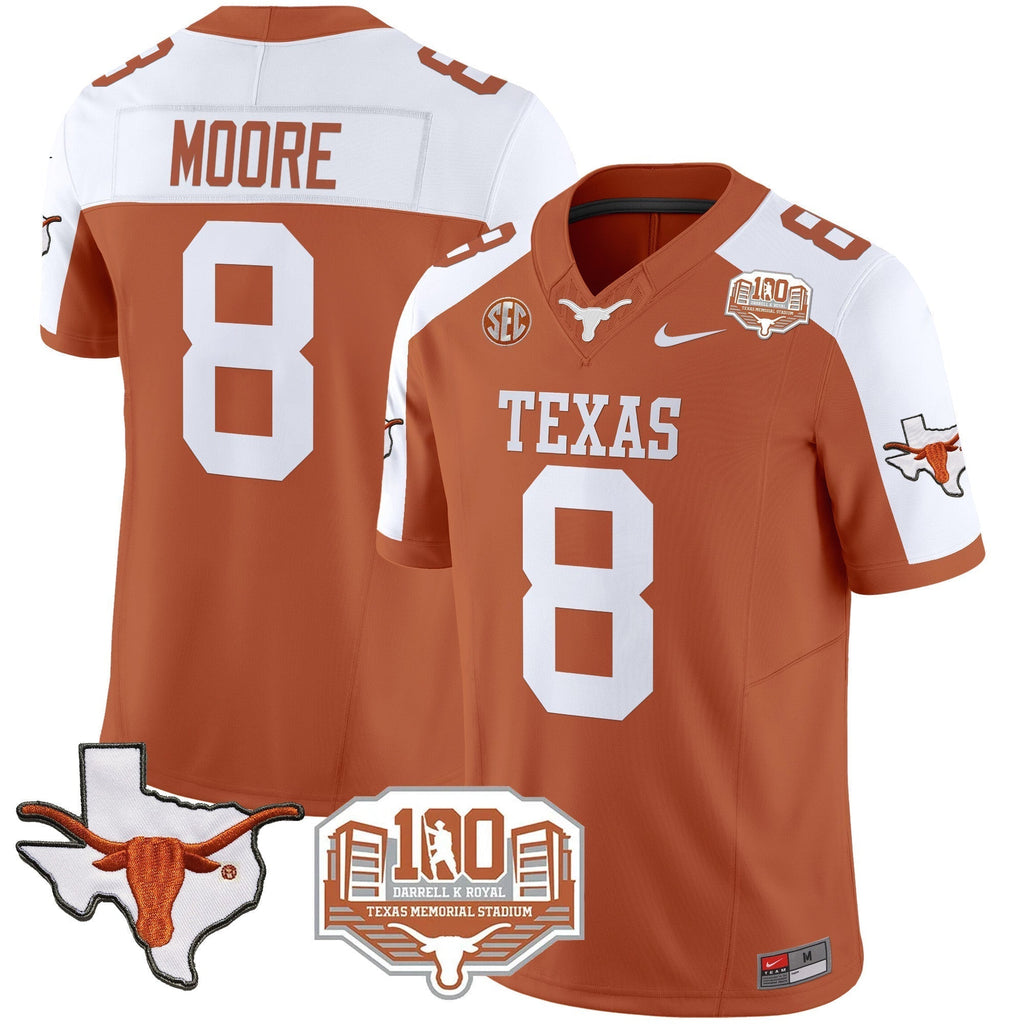 Men Texas Longhorns 2024 Vapor Limited Jersey - 100 years of Darrell K Royal - All Stitched