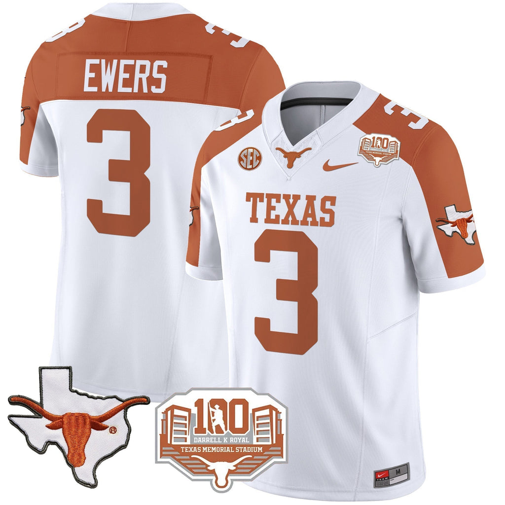 Men Texas Longhorns 2024 Vapor Limited Jersey - 100 years of Darrell K Royal - All Stitched