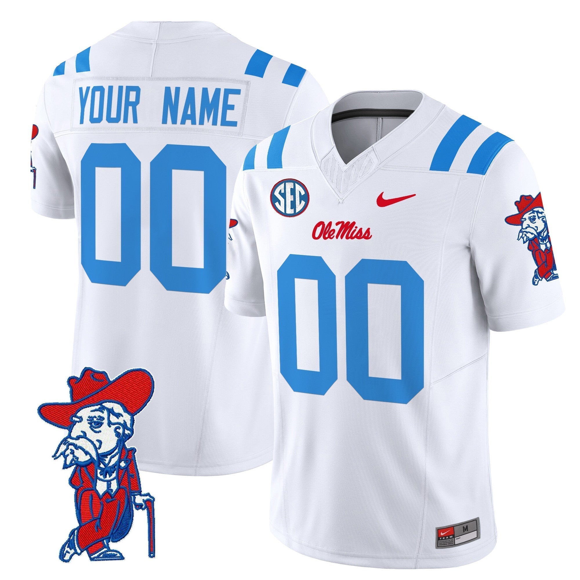 Custom Ole Miss Rebels 2024 Vapor Limited Jersey V2 - All Stitched