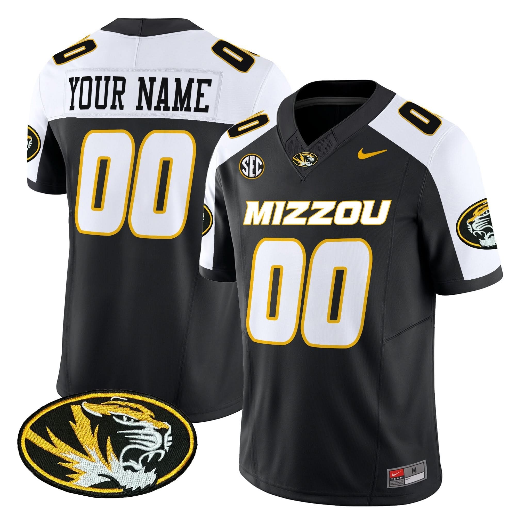 Custom Missouri Tigers Jersey Name, Number Vapor Limited Stitched All Colors