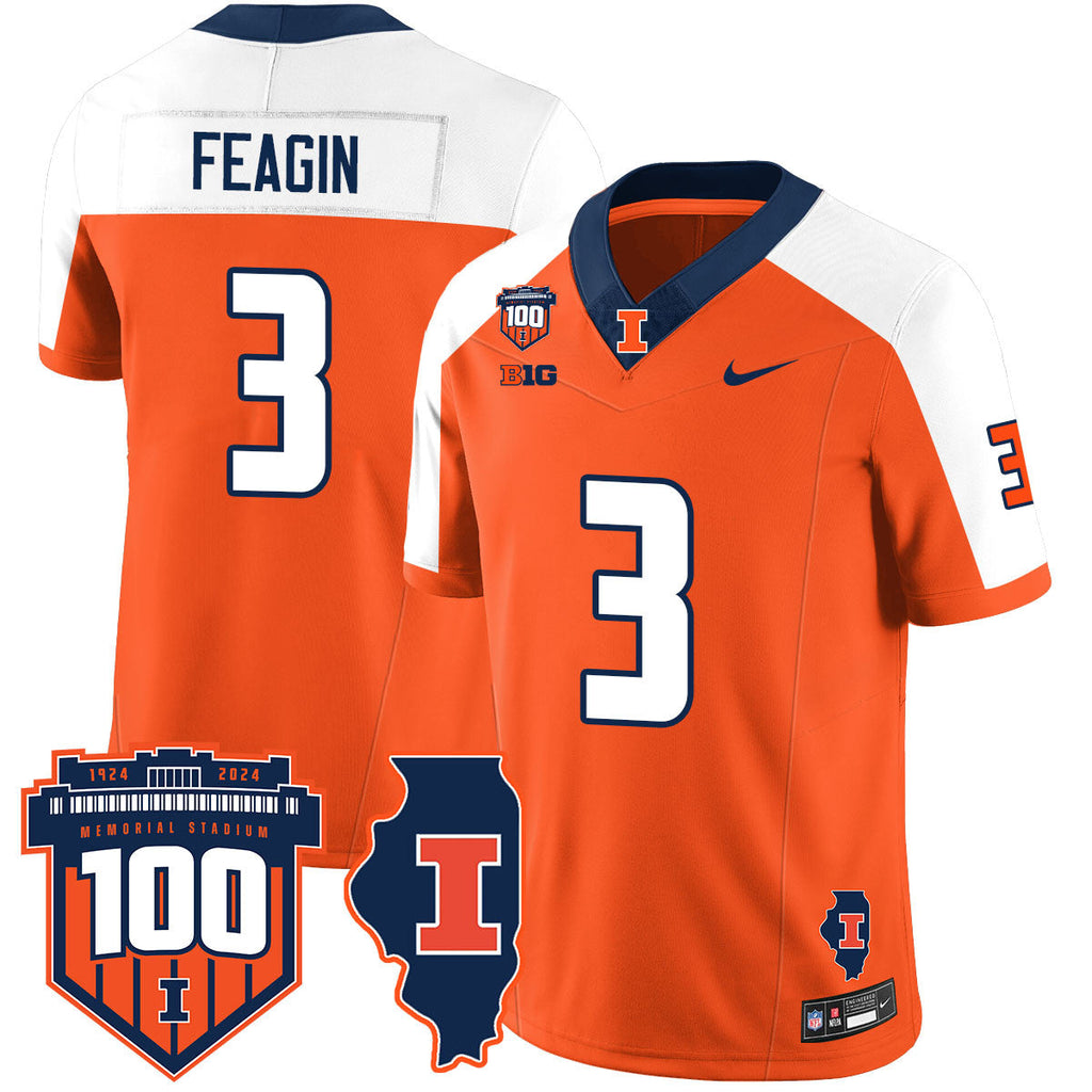 Men Illinois Football Vapor Jersey - All Stitched