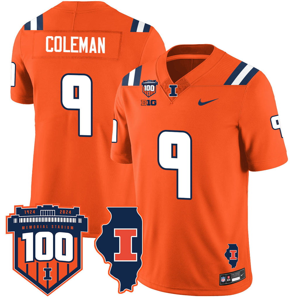 Men Illinois Football Vapor Jersey - All Stitched