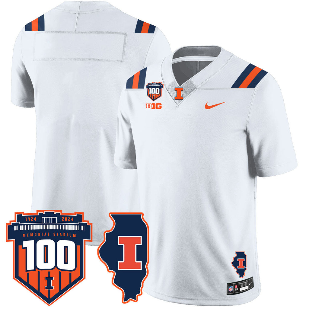 Men Illinois Football Vapor Jersey - All Stitched