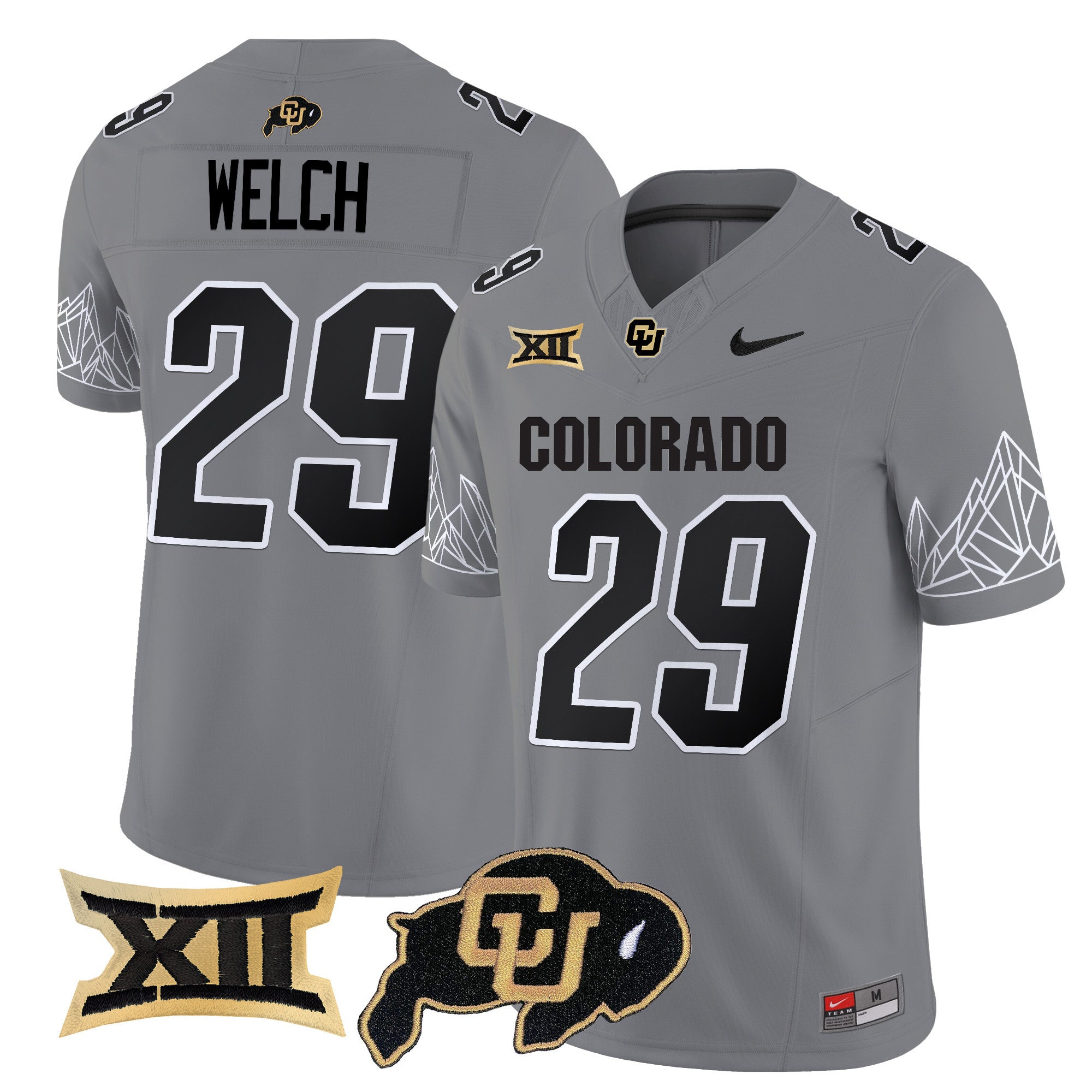 Men Colorado Buffaloes Vapor Limited Jersey V3 - Big 12 XII Patch - All Stitched