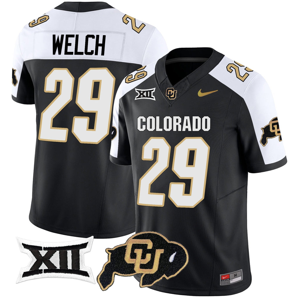 Men Colorado Buffaloes Vapor Limited Jersey V2 - Big 12 XII Patch - All Stitched
