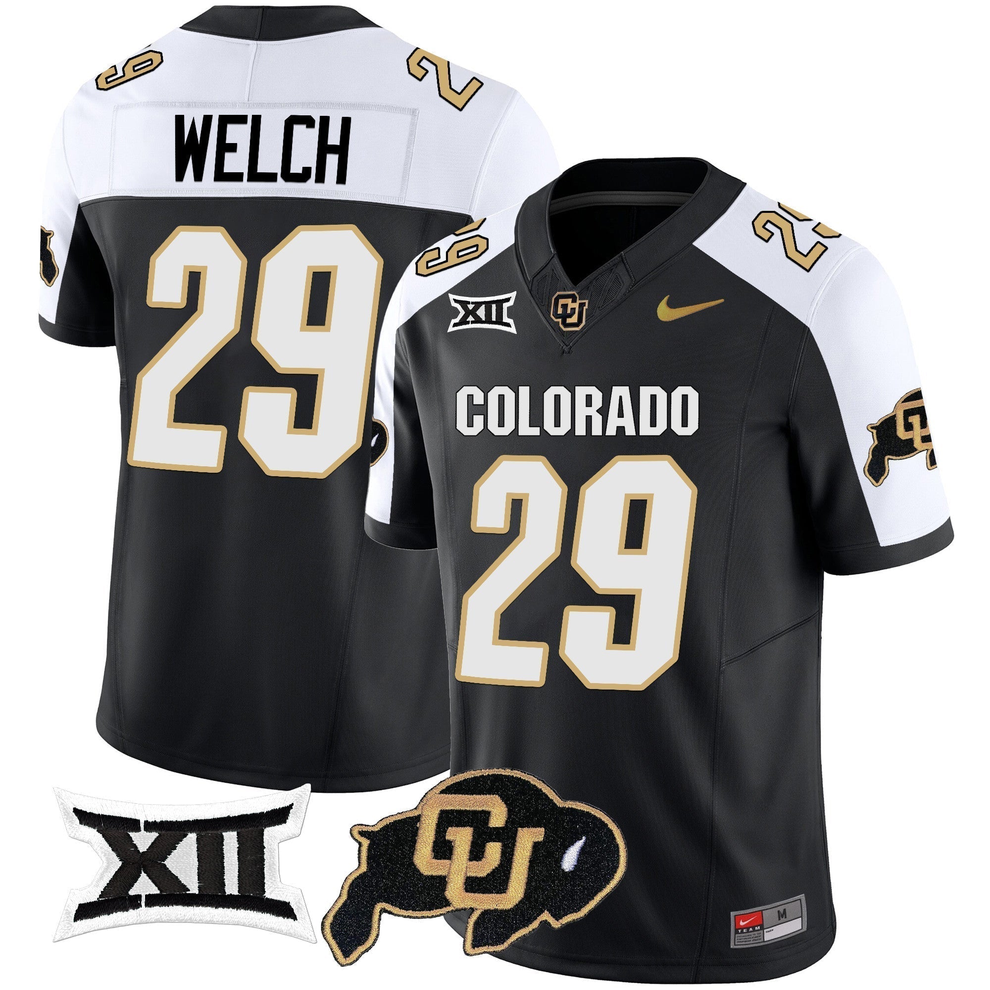 Men Colorado Buffaloes Vapor Limited Jersey V2 - Big 12 XII Patch - All Stitched