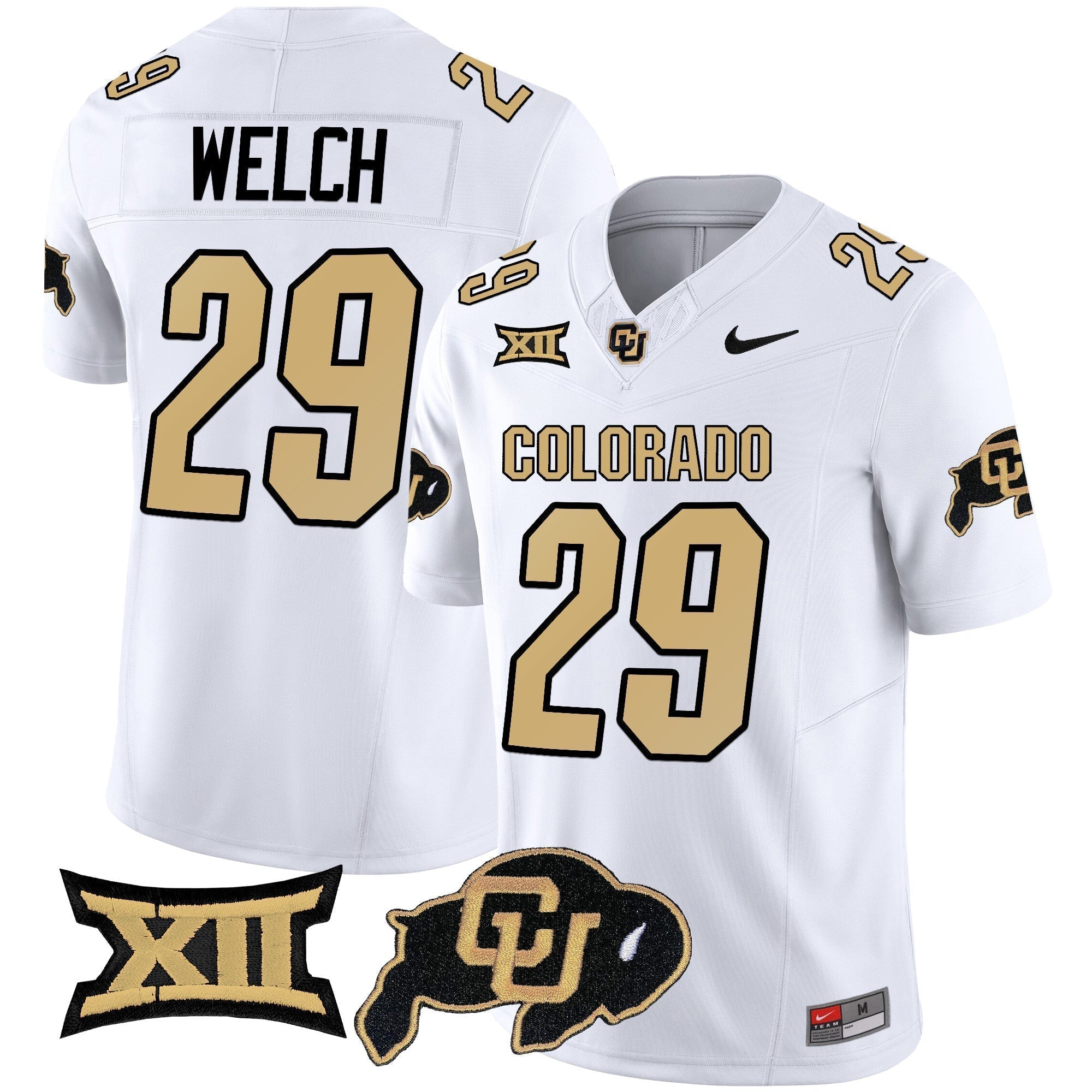 Men Colorado Buffaloes Vapor Limited Jersey V2 - Big 12 XII Patch - All Stitched