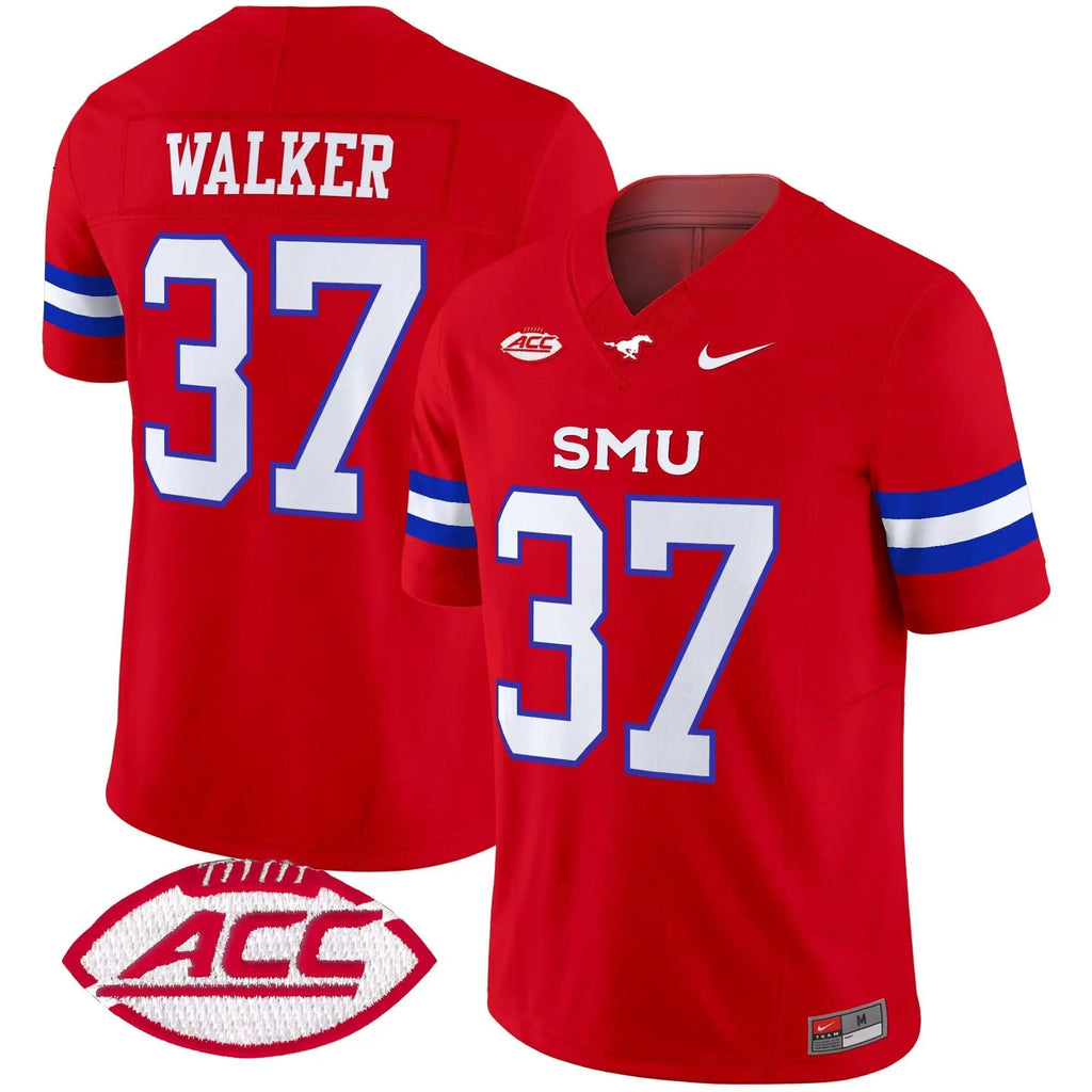 Men SMU Mustangs Football 2025 Vapor Limited Jersey - Stitched
