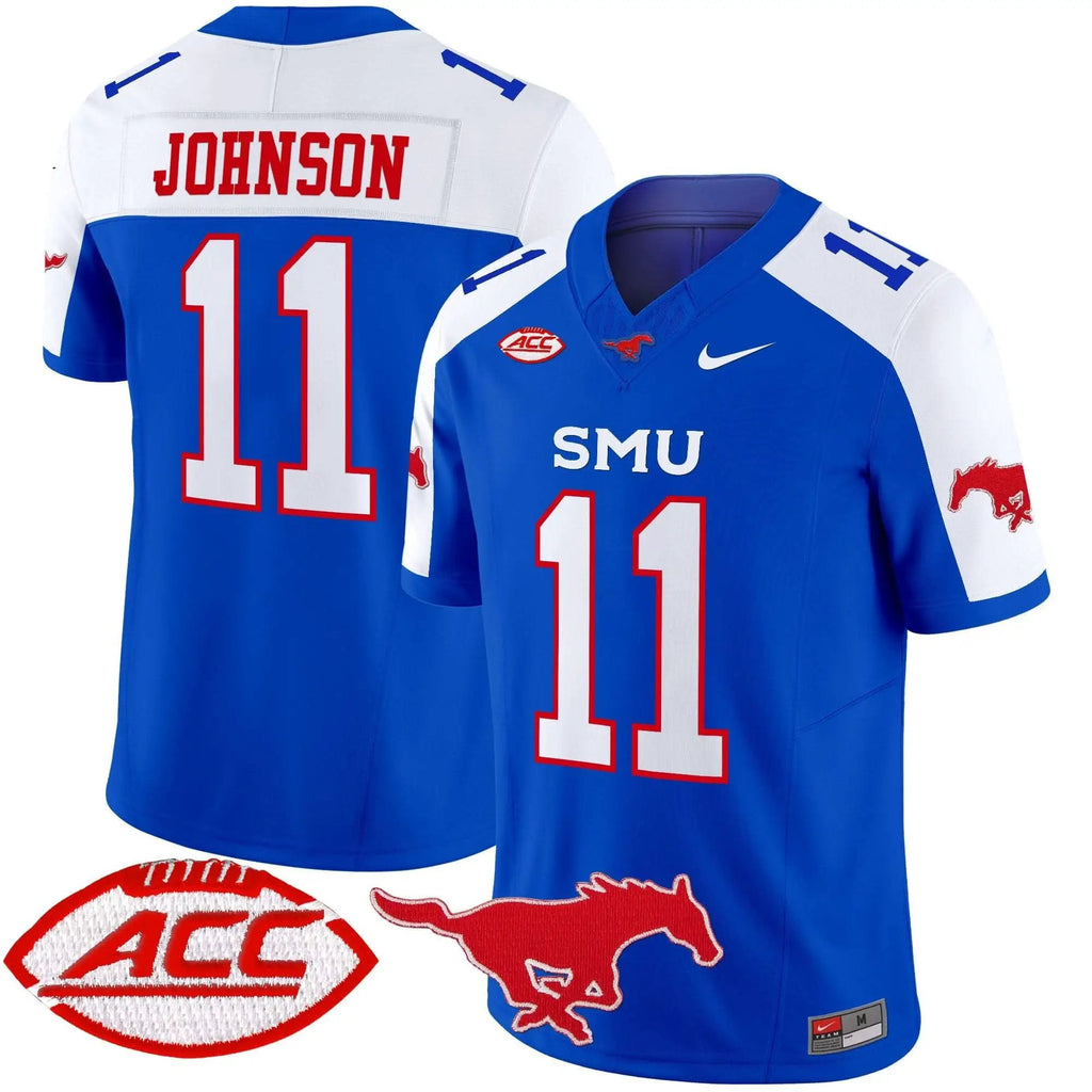 Men SMU Mustangs Football 2025 Vapor Limited Jersey - Stitched