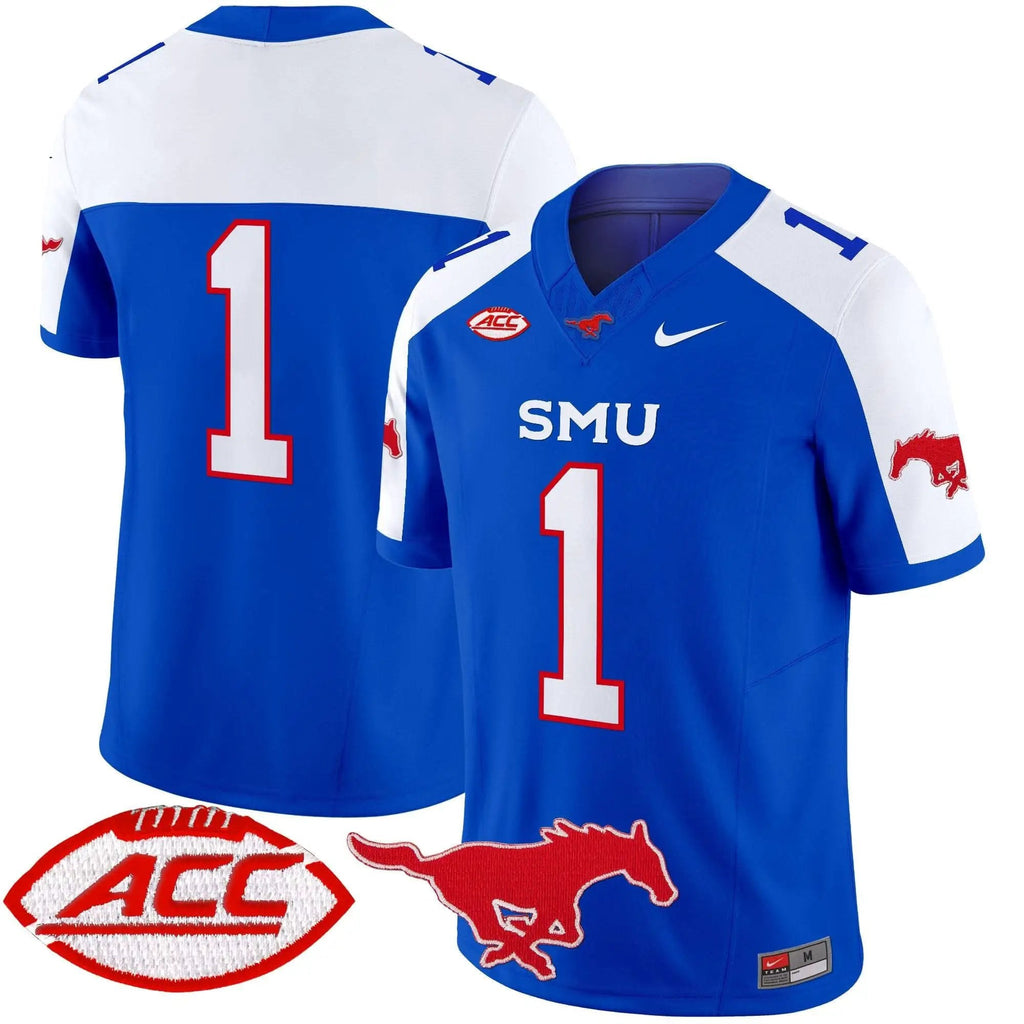 Men SMU Mustangs Football 2025 Vapor Limited Jersey - Stitched