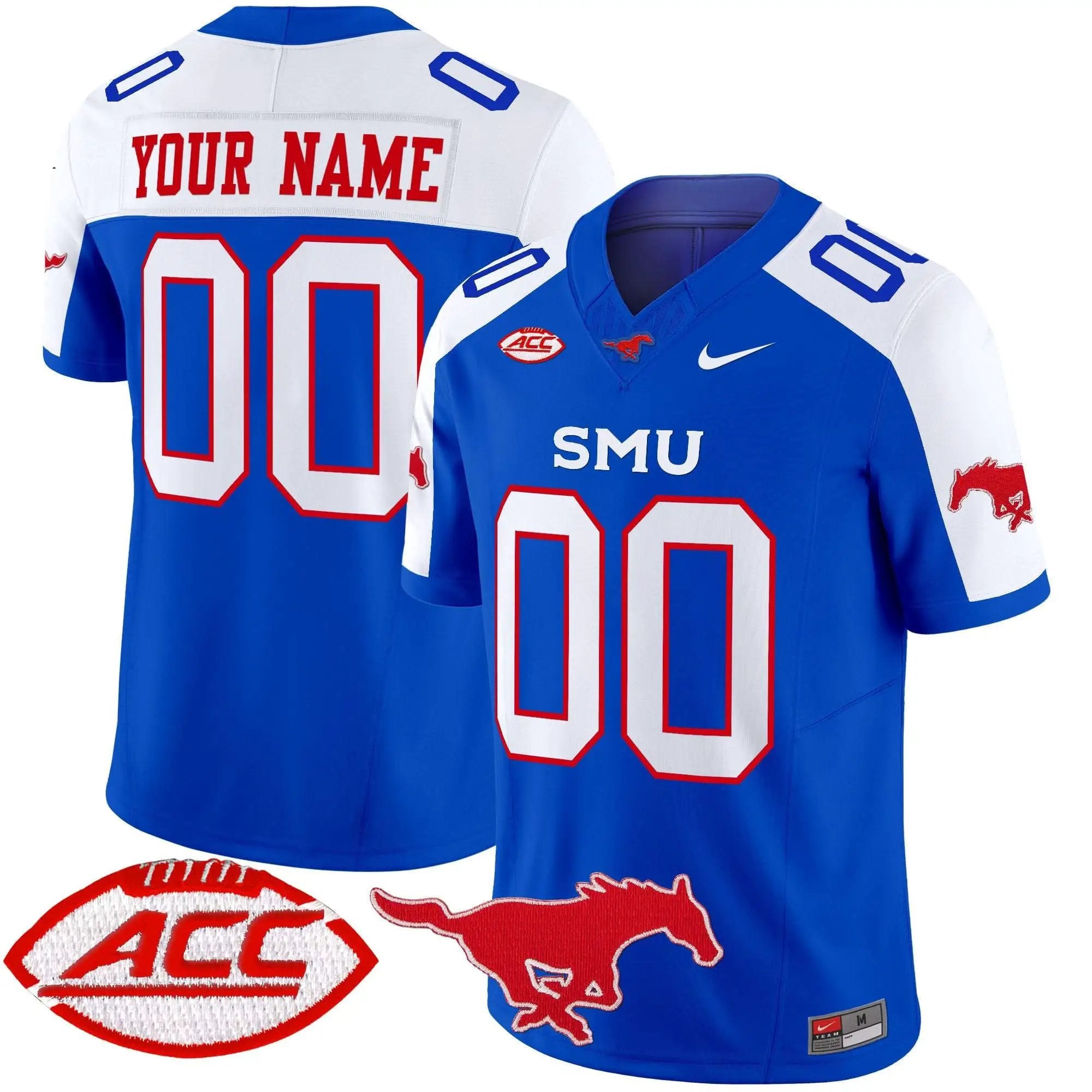 SMU Mustangs 2025 Vapor Limited Custom Jersey - Stitched